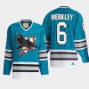 2022 ryan merkley sharks teal team classics authentic jersey