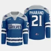 alex pharand sudbury wolves blue futuristic alternate ohl replica jersey