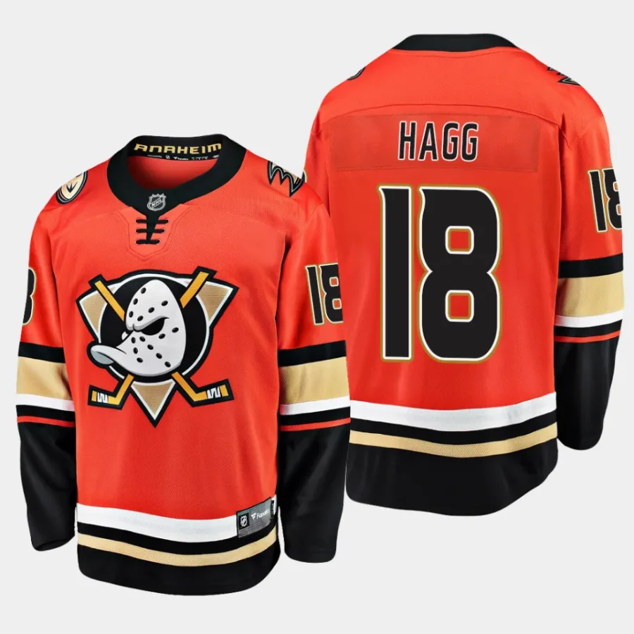 anaheim ducks robert hagg home breakaway player jersey orange