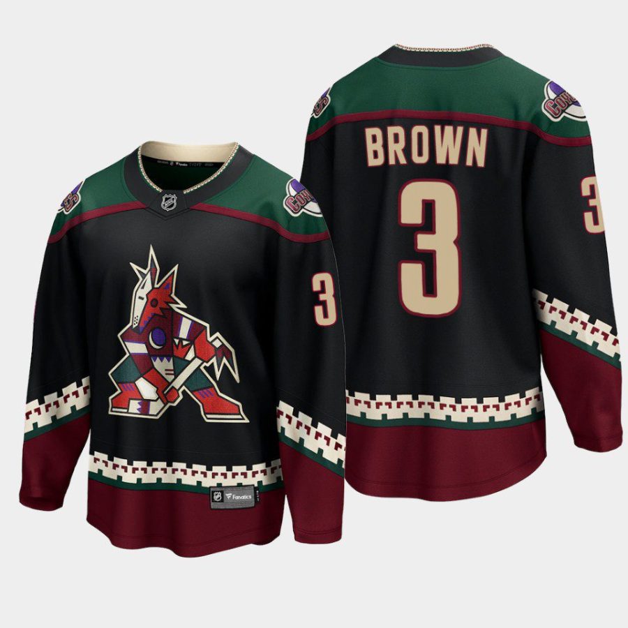 arizona coyotes josh brown home 2022 breakaway player jersey black