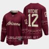 arizona coyotes nick ritchie desert night alternate 2022 23 premier breakaway jersey garnet