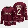 arizona coyotes patrik nemeth desert night alternate 2022 23 premier breakaway jersey garnet