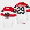 austria hockey bernhard starkbaum 2022 iihf world championship home jersey white