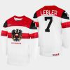 austria hockey brian lebler 2022 iihf world championship home jersey white