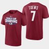 avalanche devon toews burgundy 2022 stanley cup champions t shirt