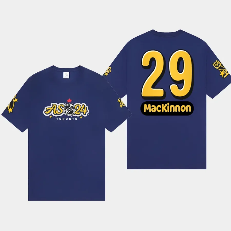 avalanche nathan mackinnon blue ovo 2024 nhl all star t shirt