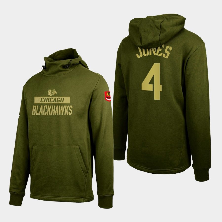 blackhawks seth jones olive thrive levelwear pullover hoodie