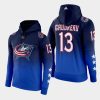 blue jackets johnny gaudreau blue reverse retro 2.0 color crash hoodie