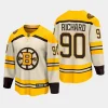 boston bruins anthony richard 100th anniversary 2023 24 premier breakaway player jersey cream