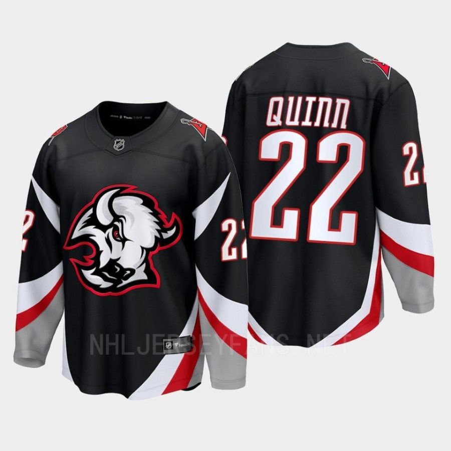 buffalo sabres jack quinn goathead third 2022 23 premier breakaway player jersey black