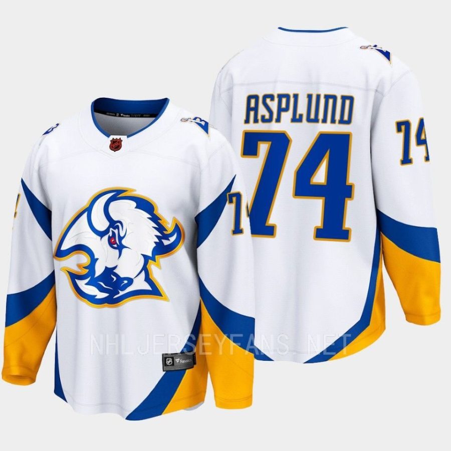 buffalo sabres rasmus asplund special edition 2.0 2022 breakaway retro jersey white