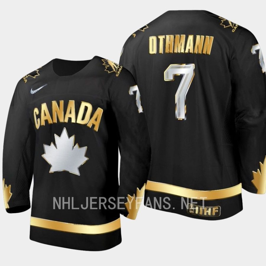 canada brennan othmann 20x iihf world junior gold jersey black