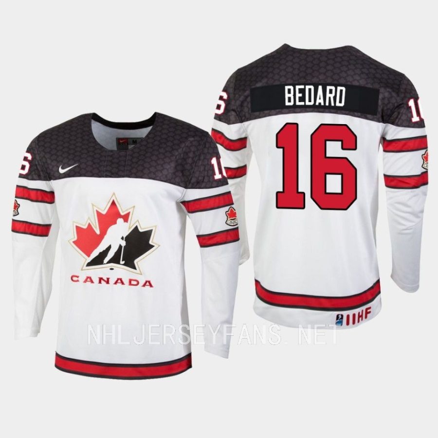 canada connor bedard 2023 iihf world junior championship jersey white