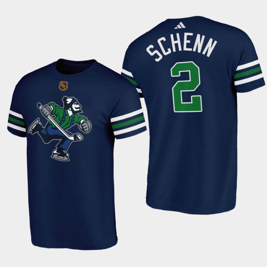 canucks luke schenn navy johnny canuck reverse retro t shirt