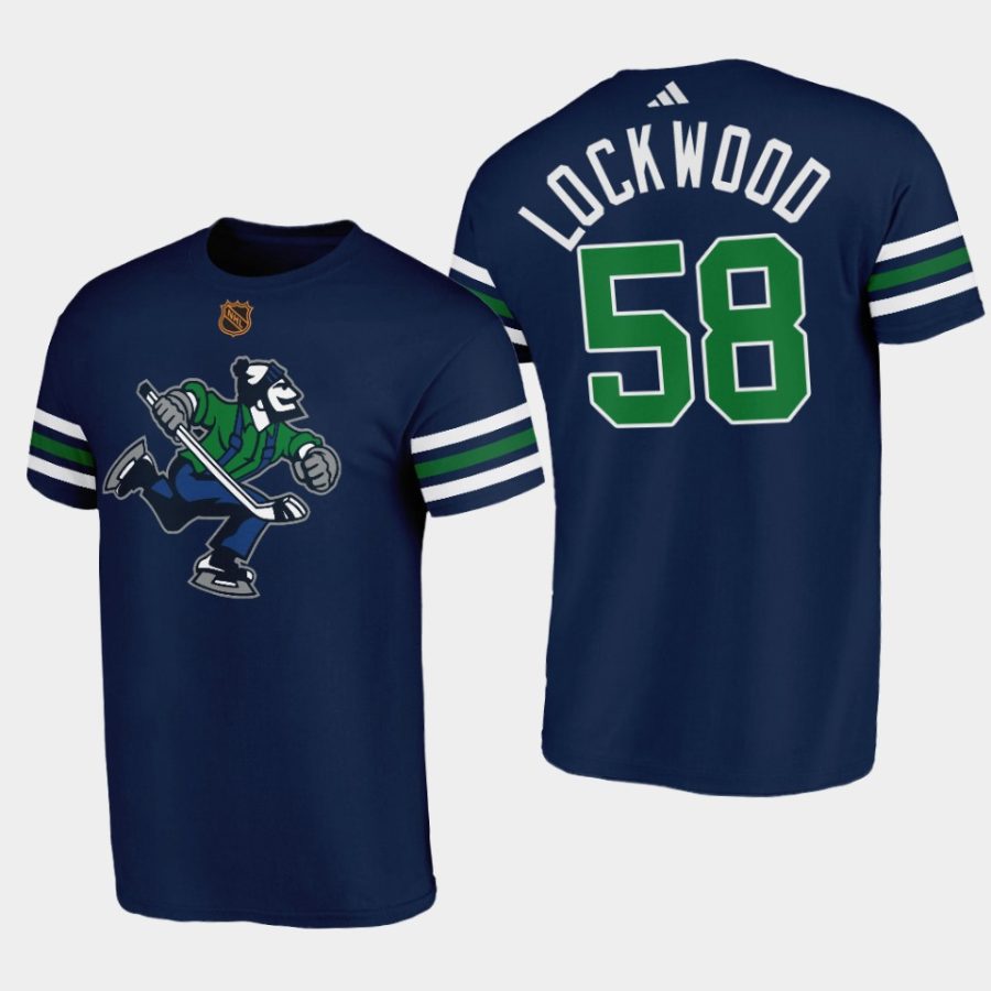 canucks will lockwood navy johnny canuck reverse retro t shirt