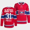 carey price canadiens red bill masterton memorial trophy authentic jersey