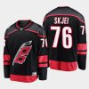 carolina hurricanes brady skjei primary home 2022 23 breakaway player jersey black