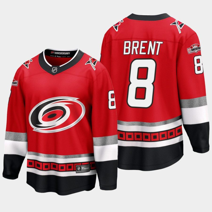 carolina hurricanes brent burns 25th anniversary premier jersey red