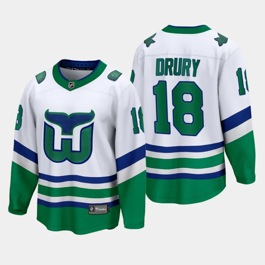 carolina hurricanes jack drury whalers premier breakaway jersey white