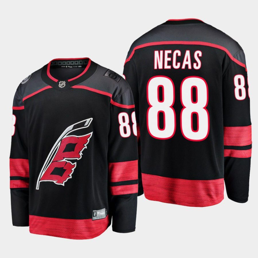 carolina hurricanes martin necas primary home 2022 23 breakaway player jersey black