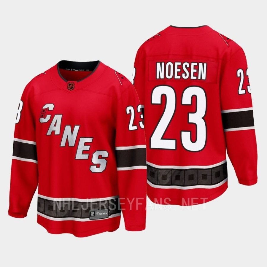 carolina hurricanes stefan noesen special edition 2.0 2022 breakaway retro jersey red