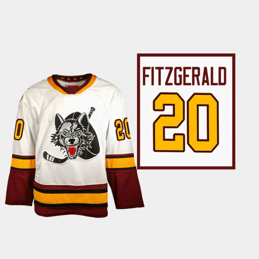 cavan fitzgerald chicago wolves white 2023 24ahl authentic quicklite 30th season jersey