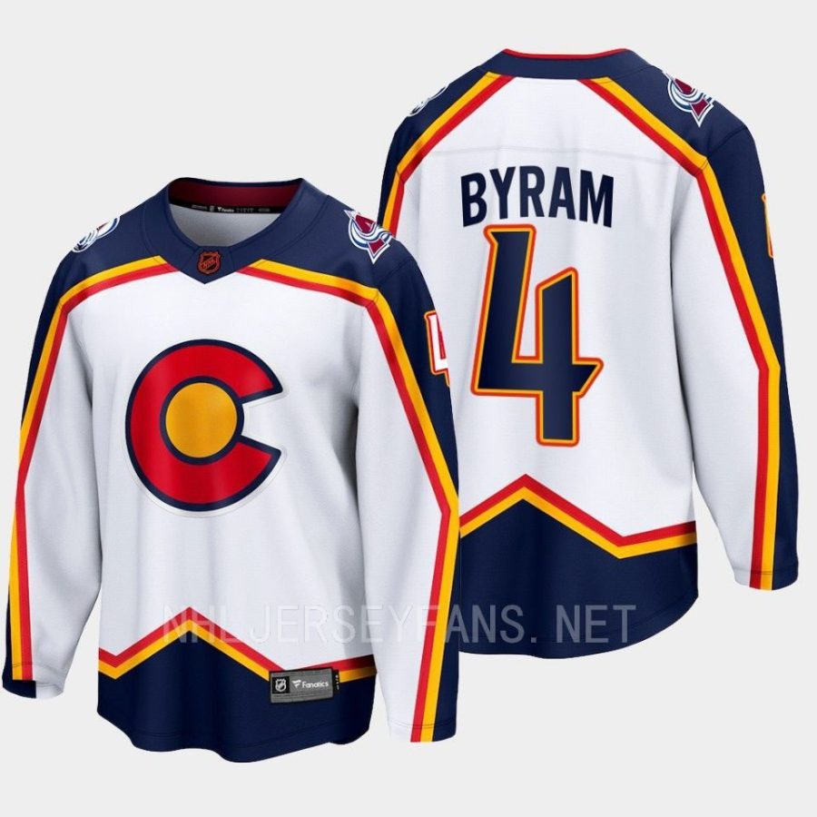 colorado avalanche bowen byram special edition 2.0 2022 breakaway retro jersey white