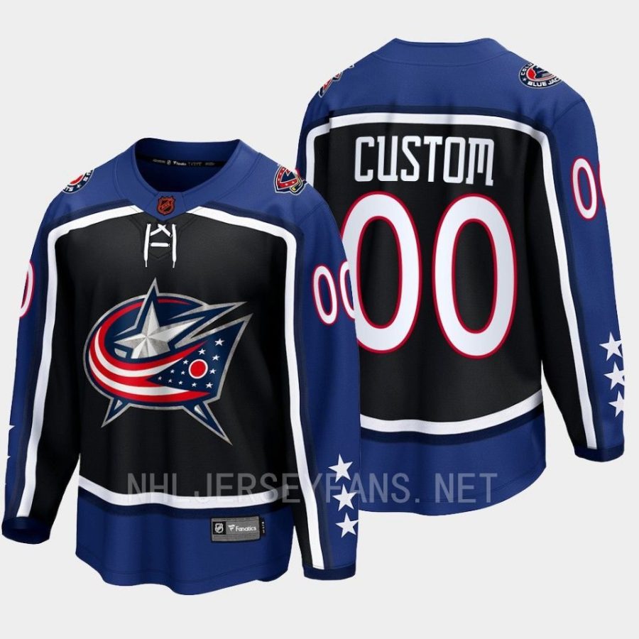 columbus blue jackets custom special edition 2.0 2022 breakaway retro jersey navy