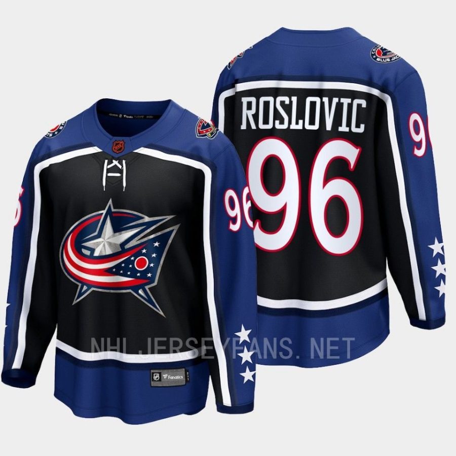 columbus blue jackets jack roslovic special edition 2.0 2022 breakaway retro jersey navy