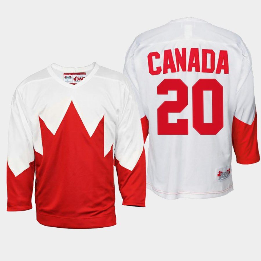 curtis lazar canada white summit series throwback jersey