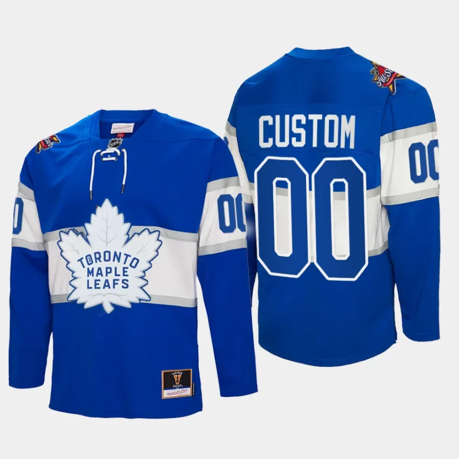 custom maple leafs royal 2024 nhl all star patch authentic throwback jersey