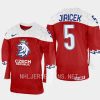 czech republic david jiricek 2023 iihf world junior championship jersey red