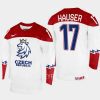 czech republic petr hauser 2023 iihf world junior championship jersey white