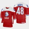 czechia hockey tomas hertl 2022 iihf world championship away jersey red