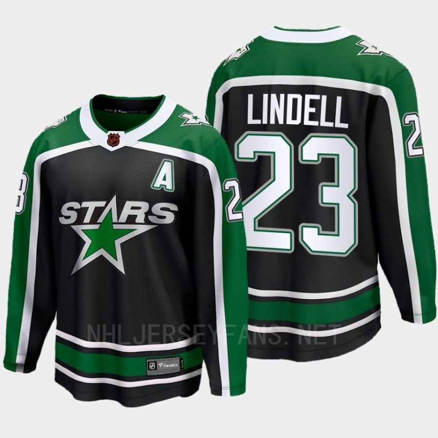 dallas stars esa lindell special edition 2.0 2022 breakaway player retro jersey black