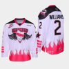 dax williams whl hitmen white 2023 bret hart themed three count jersey