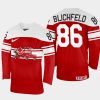 denmark hockey joachim blichfeld 2022 iihf world championship away jersey red