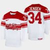 denmark hockey morten jensen 2022 iihf world championship home jersey white