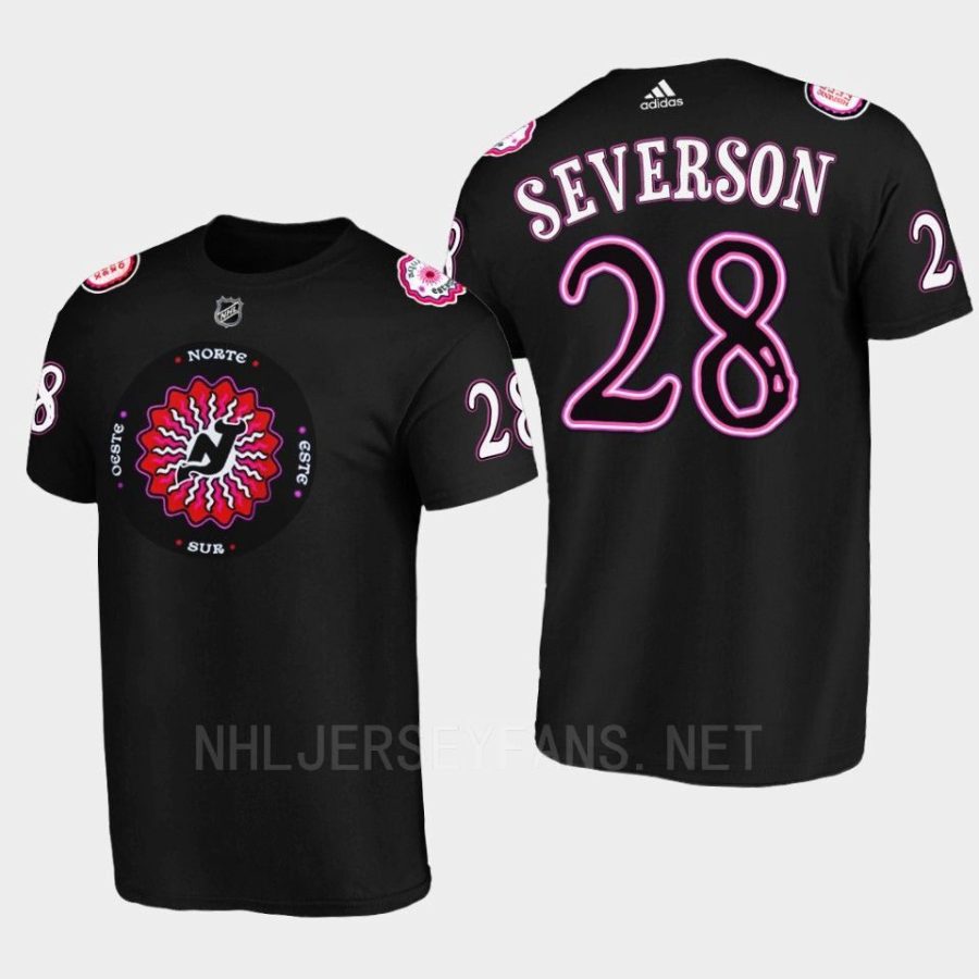 devils damon severson black limited hispanic heritage night t shirt