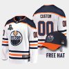 edmonton oilers custom 2022 pacific conference champions away jersey white