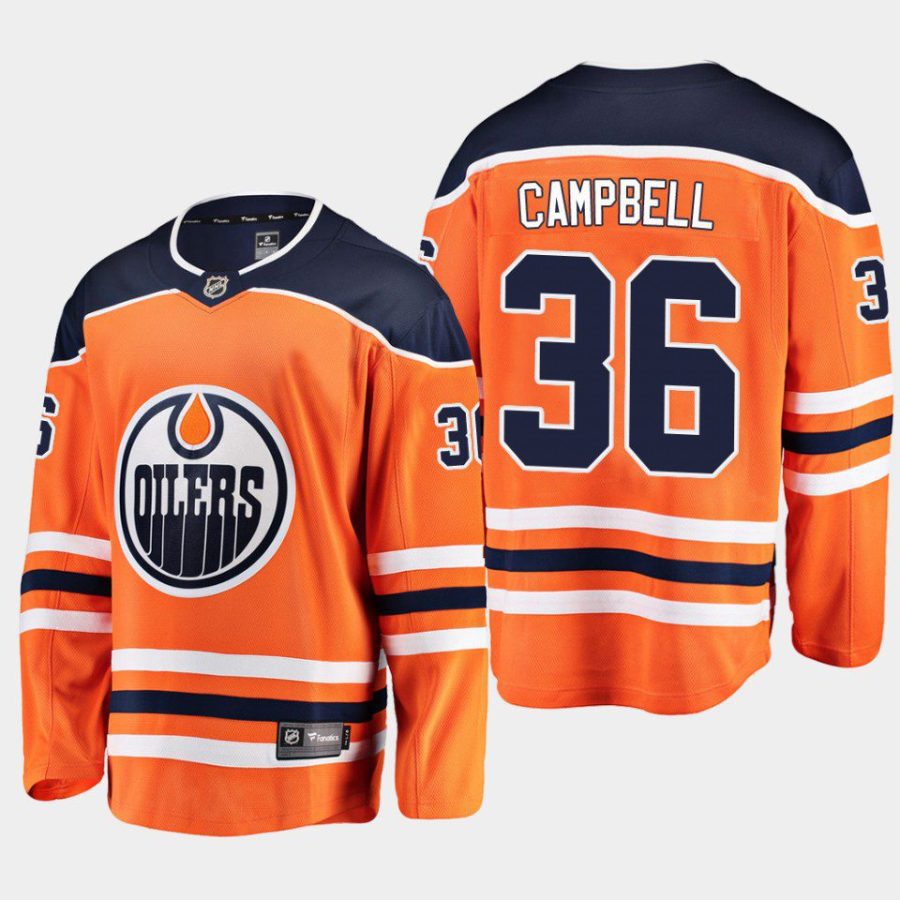 edmonton oilers jack campbell home breakaway player jersey orange