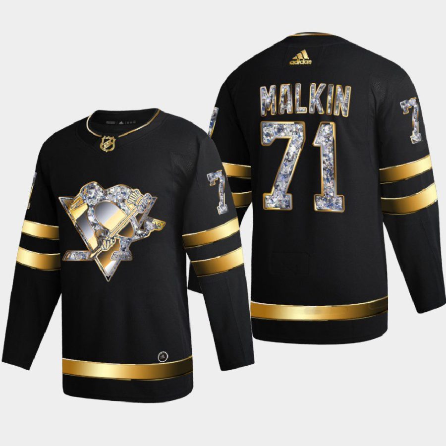 evgeni malkin penguins black 2022 stanley cup playoffs diamond edition authentic jersey