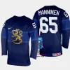 finland hockey sakari manninen 2023 iihf world championship men away jersey navy