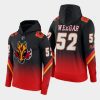 flames mackenzie weegar black red alternate color crash hoodie