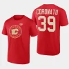 flames matthew coronato red 2023 nhl heritage classic primary logo t shirt