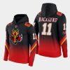 flames mikael backlund black red alternate color crash hoodie