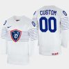 france hockey custom 2022 iihf world championship home jersey white