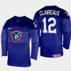 france hockey valentin claireaux 2022 iihf world championship away jersey navy