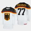 germany hockey daniel fischbuch 2022 iihf world championship home jersey white