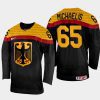 germany hockey marc michaelis 2022 iihf world championship away jersey black